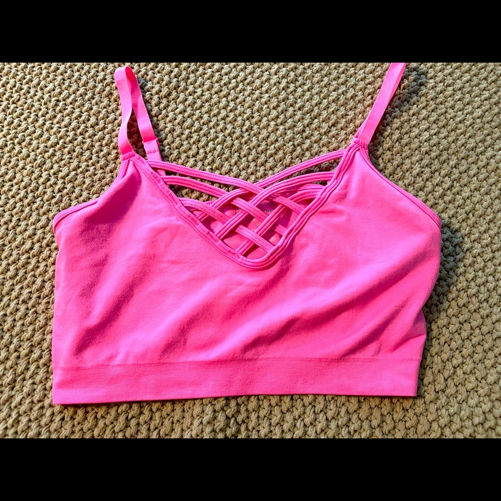 Bright pink bralette